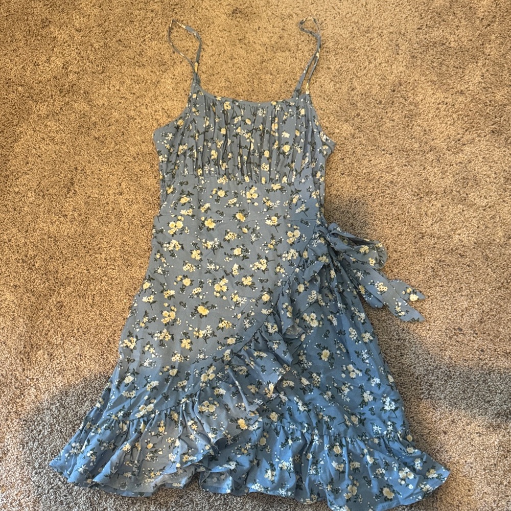 Ardene Blue Floral Mini Dress